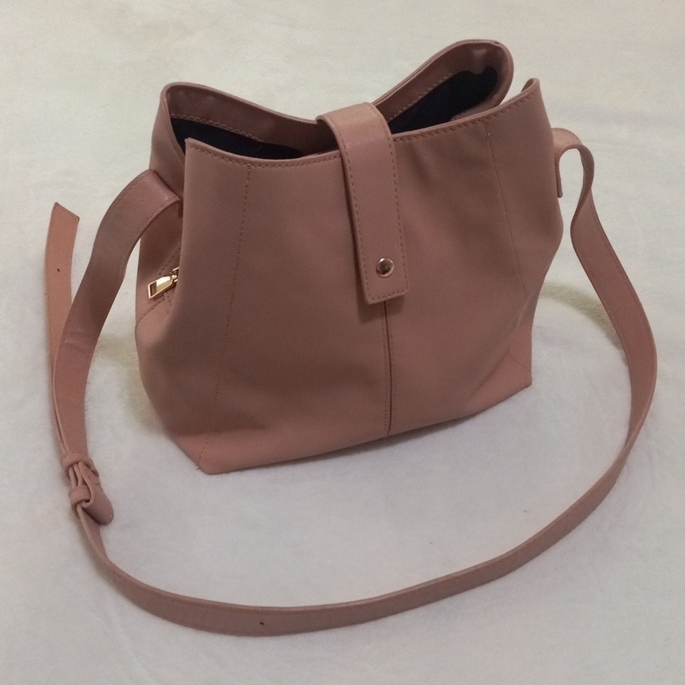 Lulu Dharma Verity Blush Pink Vegan Leather Crossbody Bag